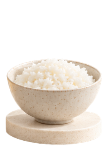 煮熟白飯示意